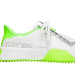 G/FORE Womens G.112 P.U. Leather Kiltie Golf Shoes - Snow/Gecko, Size 9